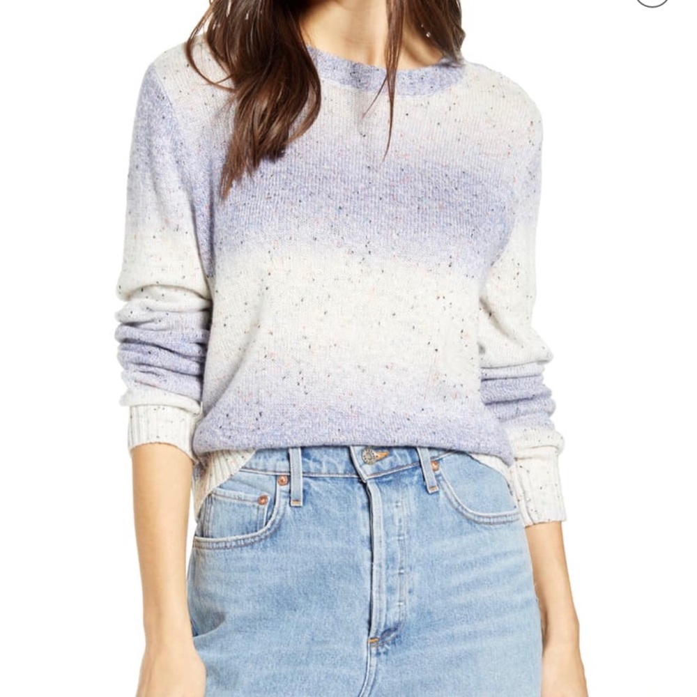NWT Vero Moda Frida Nep Flecked Ombré Sweater L